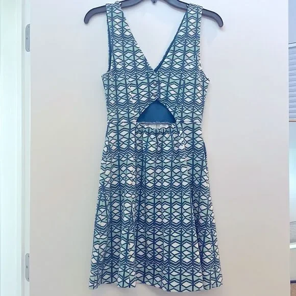 NWOT Anthropologie Maeve Cutout Geo Dress